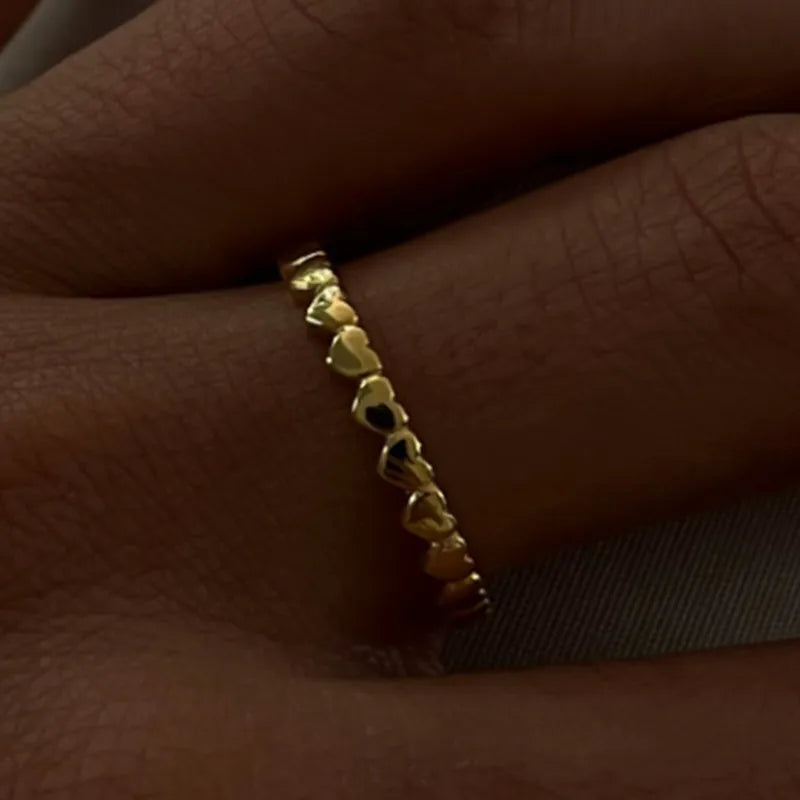 18K Gold Plated Geometric Titanium Steel Ring