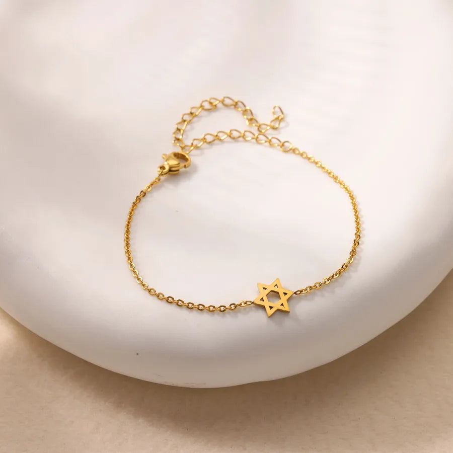 Stainless Steel Star of David Bracelet