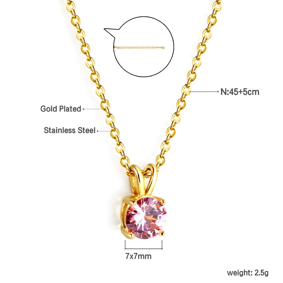 Gold Plated Geometric Diamond Pendant Necklace NE2B200FG