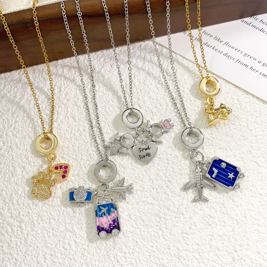 18K Gold Plated Zircon Pendant Necklace