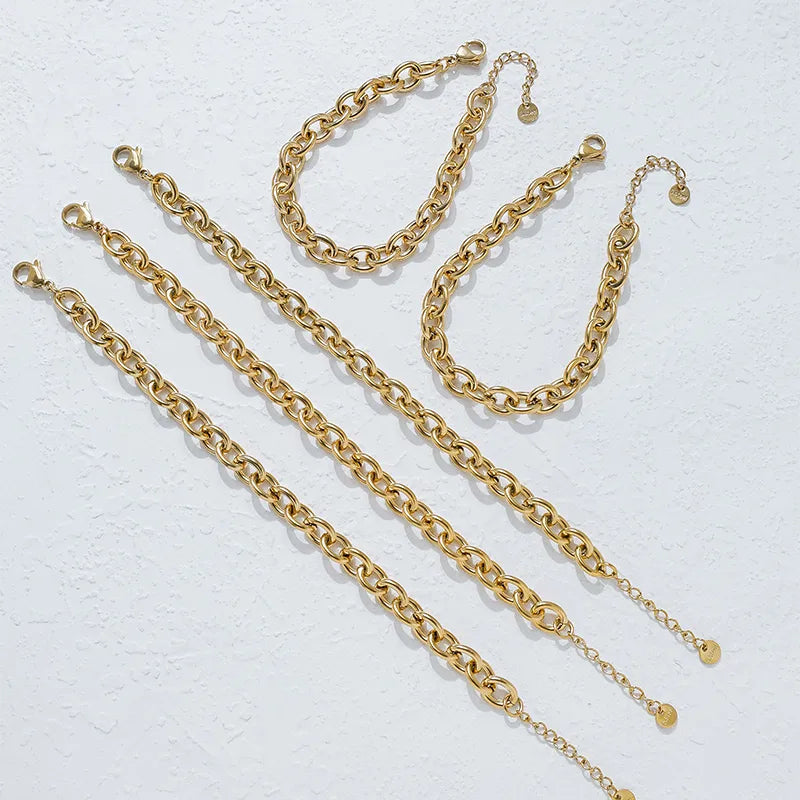 Gold Plated Stainless Steel Unisex Bracelet