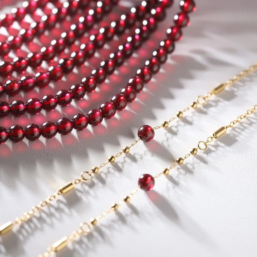 Natural Agate & Gold-Plated Stainless Steel Bracelet