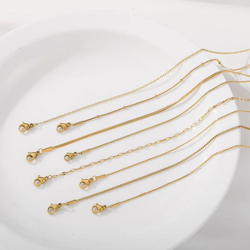 Unisex Titanium Steel Snake Chain Necklace