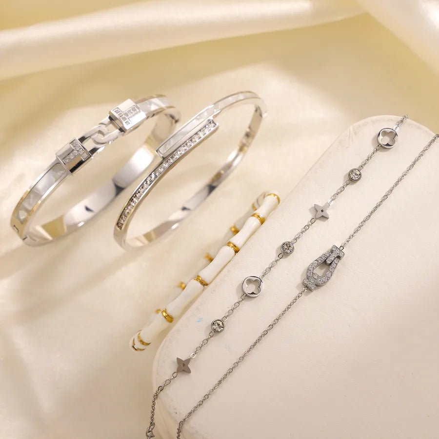 18K Gold Plated Geometric Titanium Steel Bracelet