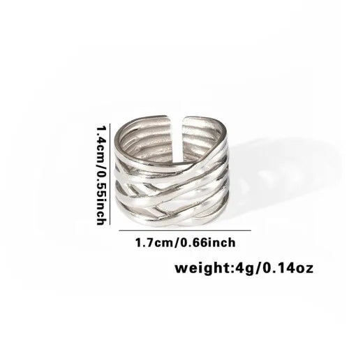 Titanium Steel Fish Tail Ring for Women