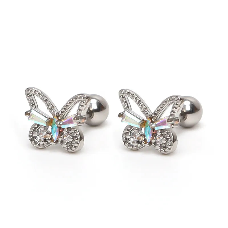 Gold Butterfly Knot Stainless Steel Earrings