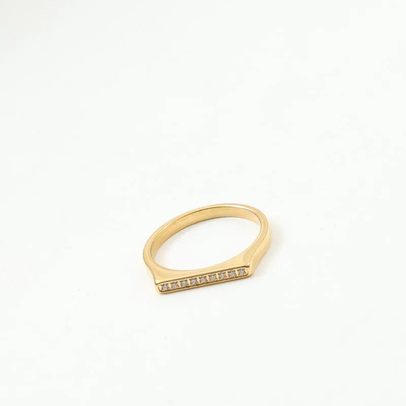 18K Gold Plated Titanium Steel Geometric Ring