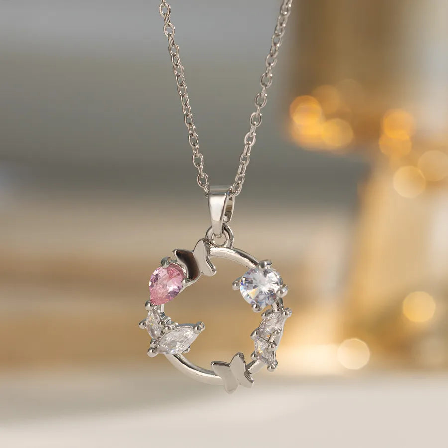 Butterfly Dream Titanium Pendant Necklace A8207 Butterfly Dream Weaving Net Necklace