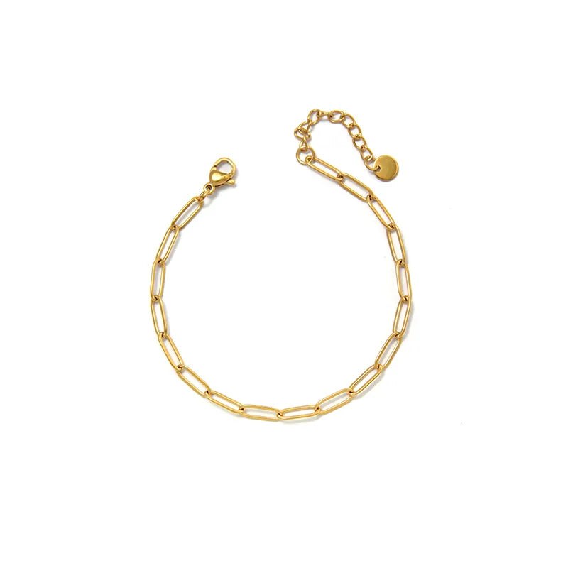 Gold Plated Stainless Steel Unisex Bracelet Gold