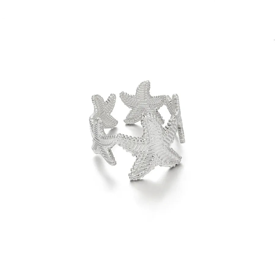 Gold Starfish Adjustable Ring – Stainless Steel 2