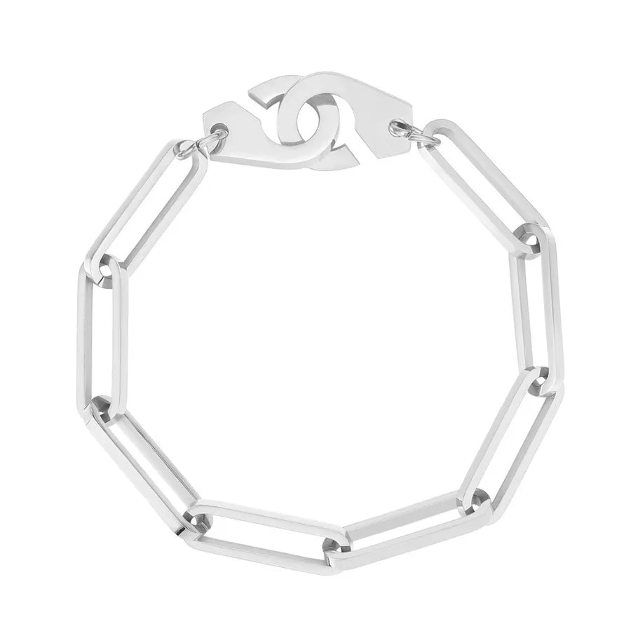 Minimalist Titanium Steel Unisex Bracelet Steel Color