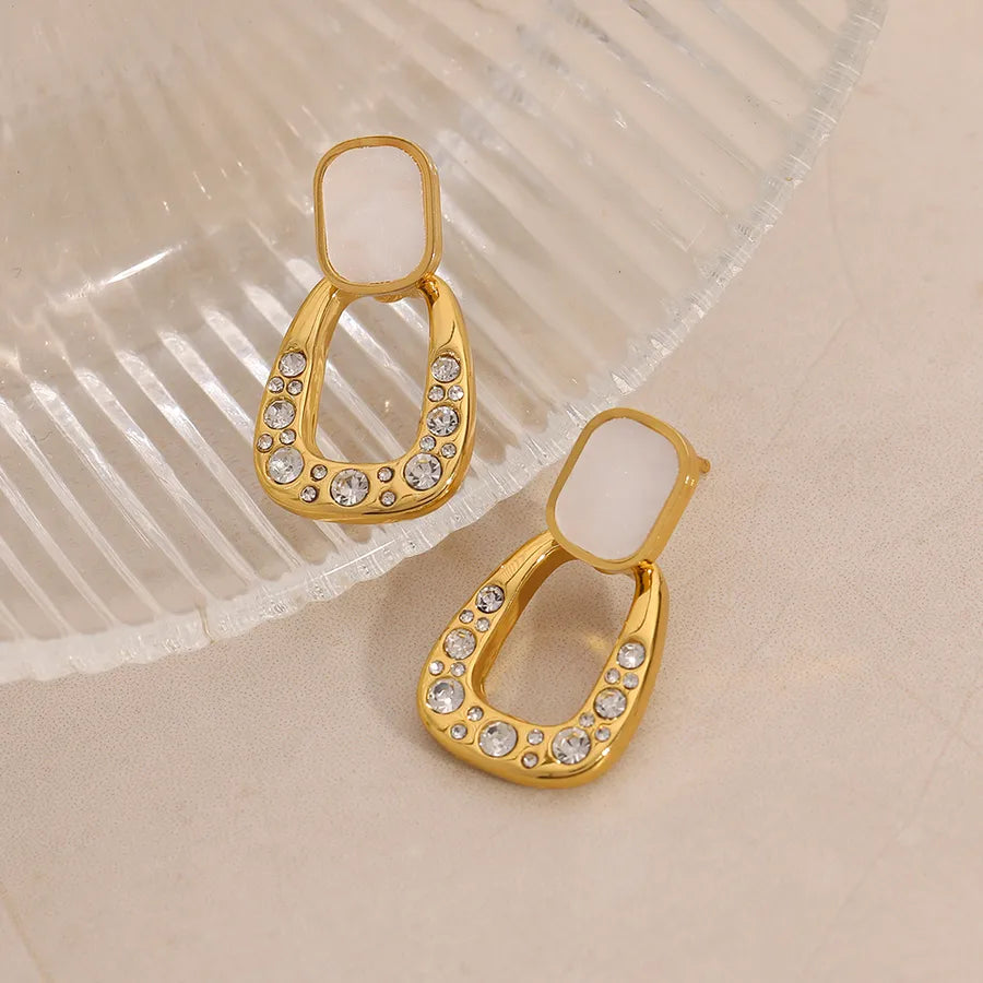 18K Gold Plated Starry U-Shaped Earrings