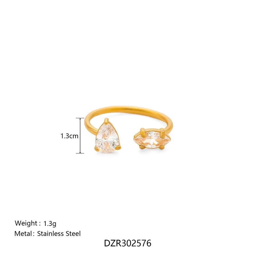 Boho 18K Gold Plated Wave Ring for Women 5773001