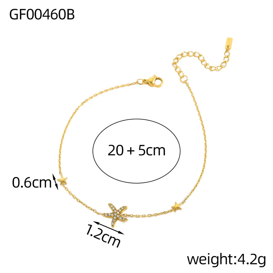 Elegant Gold Plated Titanium Steel Necklace GF00460B