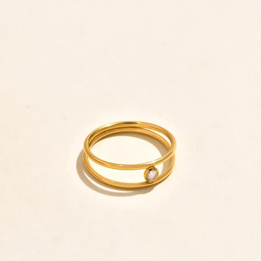 Gold Plated Boho Shell Ring Gold 3