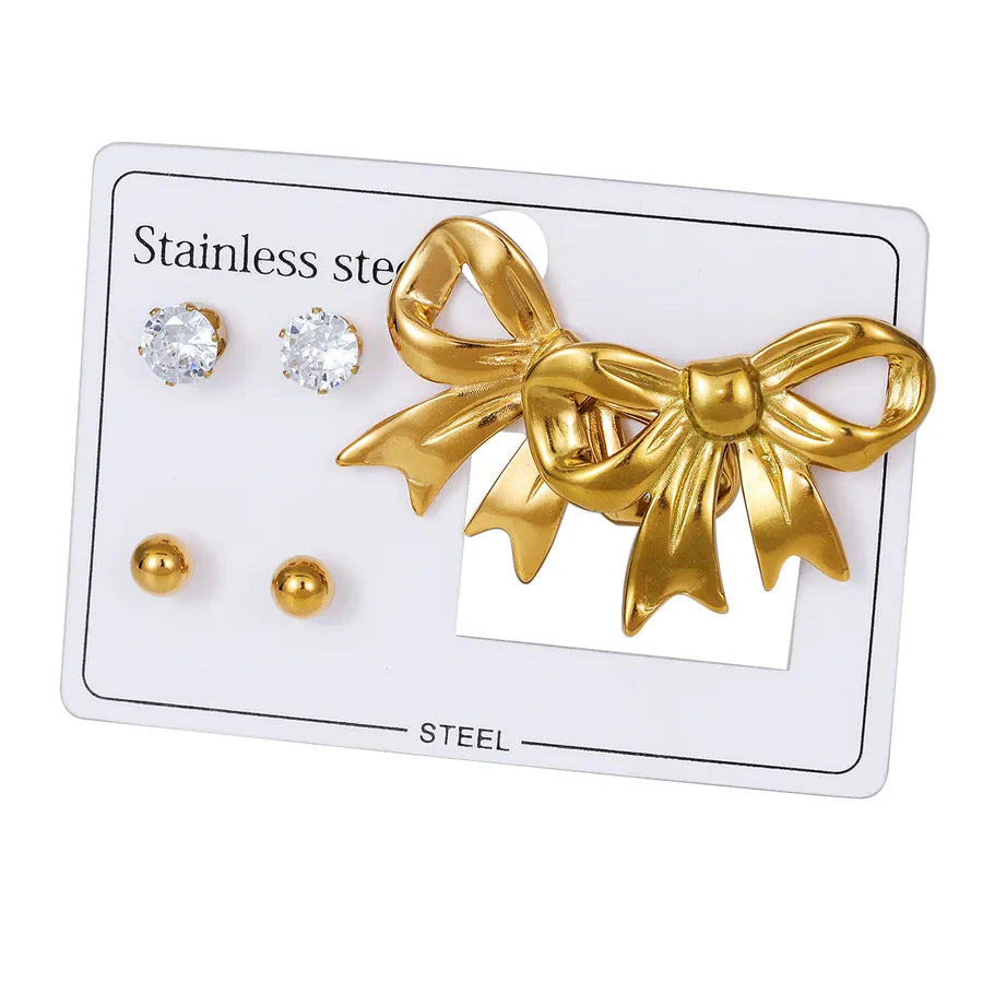 Butterfly Knot Geometric Stud Earrings