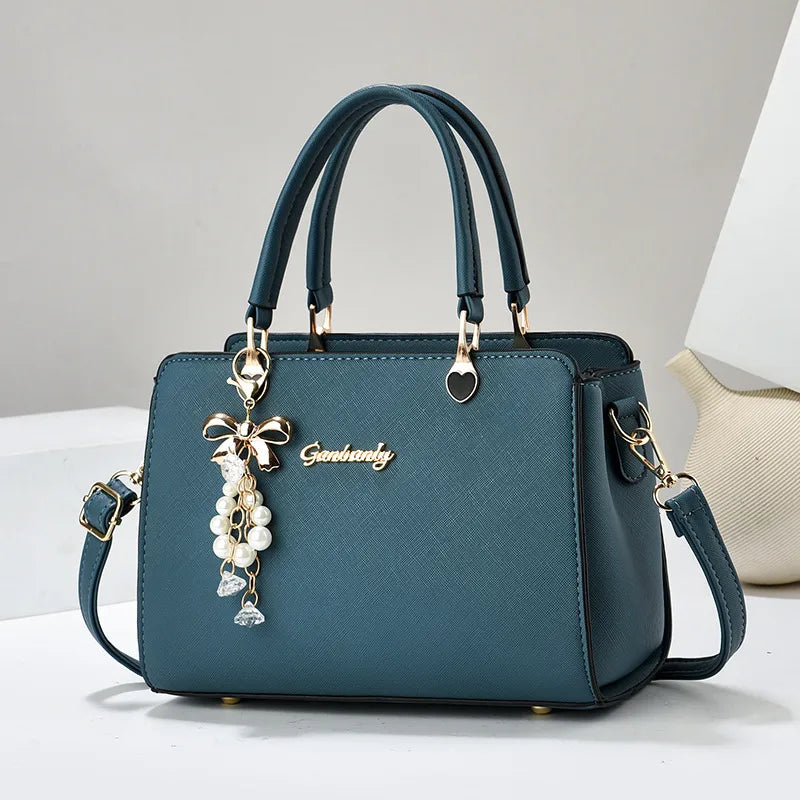 Elegant PU Leather Square Shoulder Bag