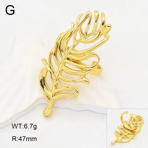 18K Gold Plated Stainless Steel Open Ring