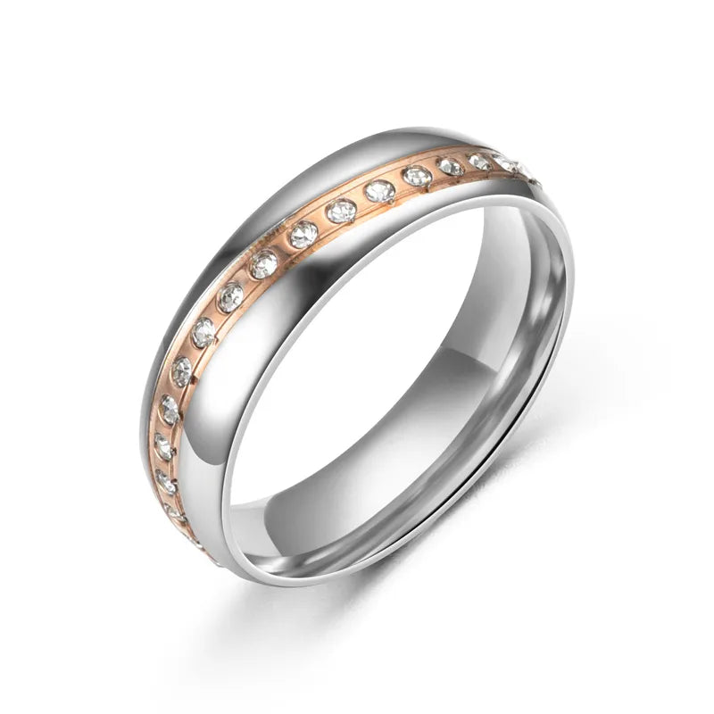 Rose Gold Stainless Steel Couple Rings