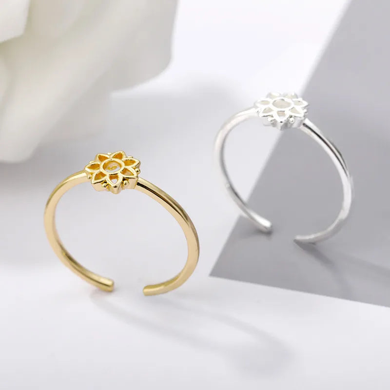 Gold Heart Zircon Ring for Women
