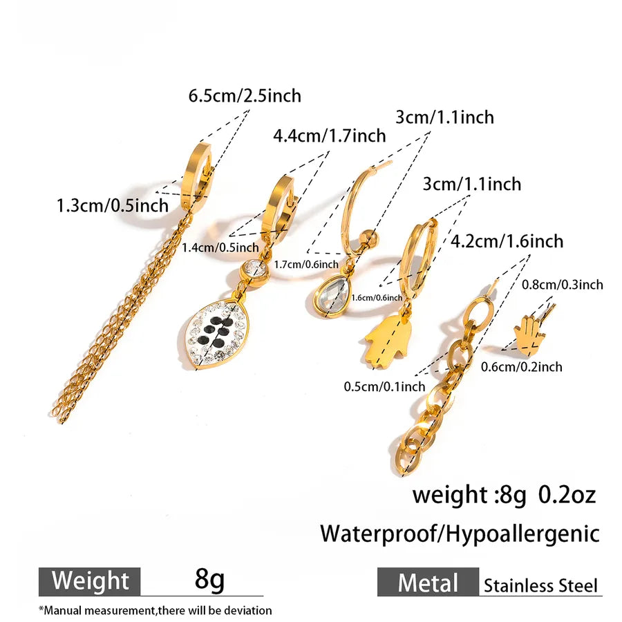 Gold Plated Butterfly & Heart Earrings Set – 3 Pairs 10#