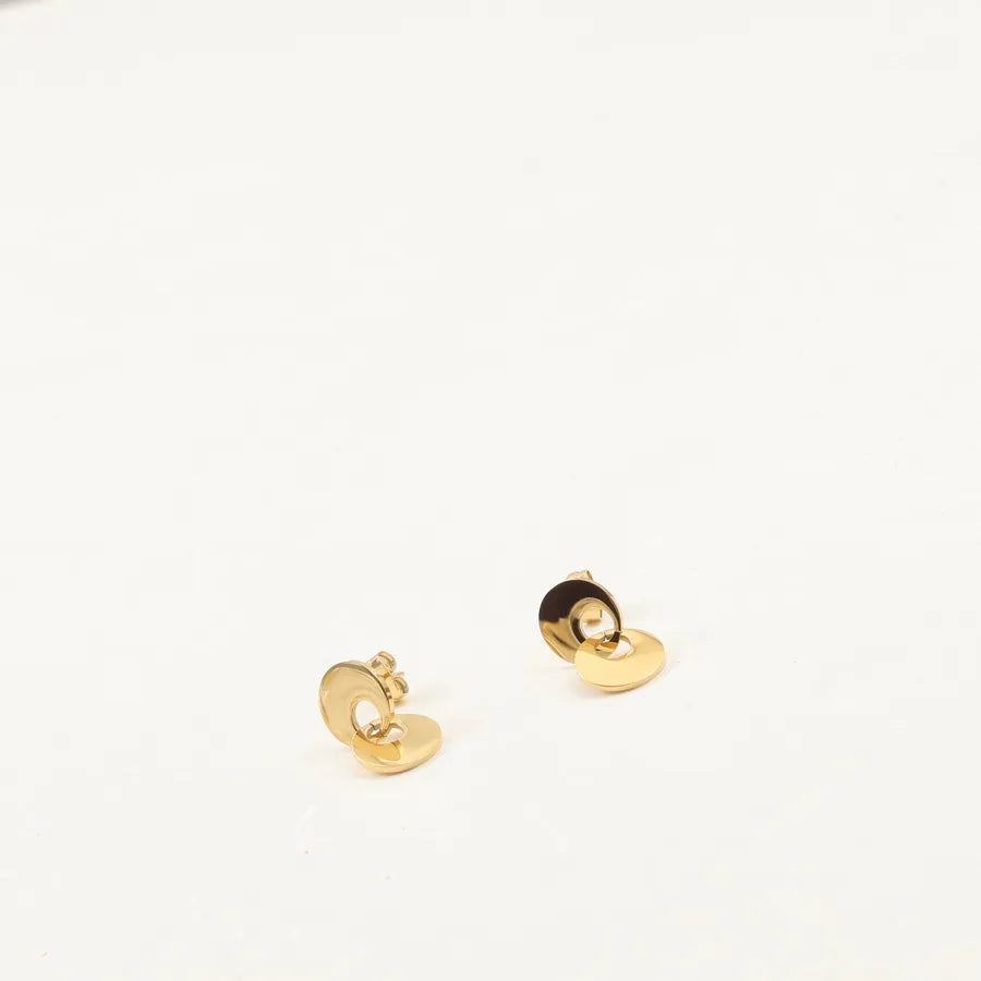Small 18K Gold Plated Titanium Steel Hoop Earrings