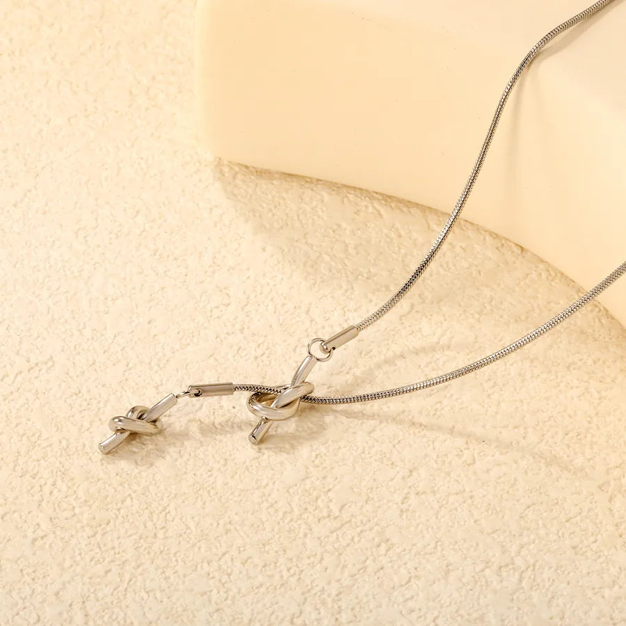 Geometric Knot Stainless Steel Necklace