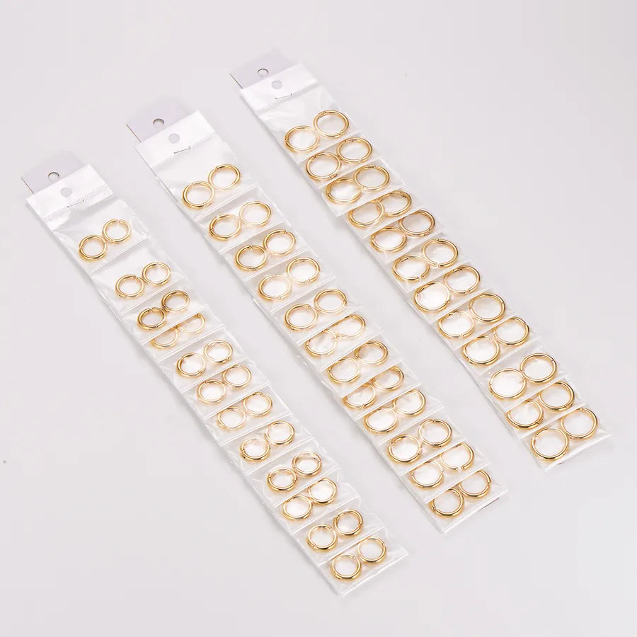 18K Gold Plated Stainless Steel Hoop Earrings Set