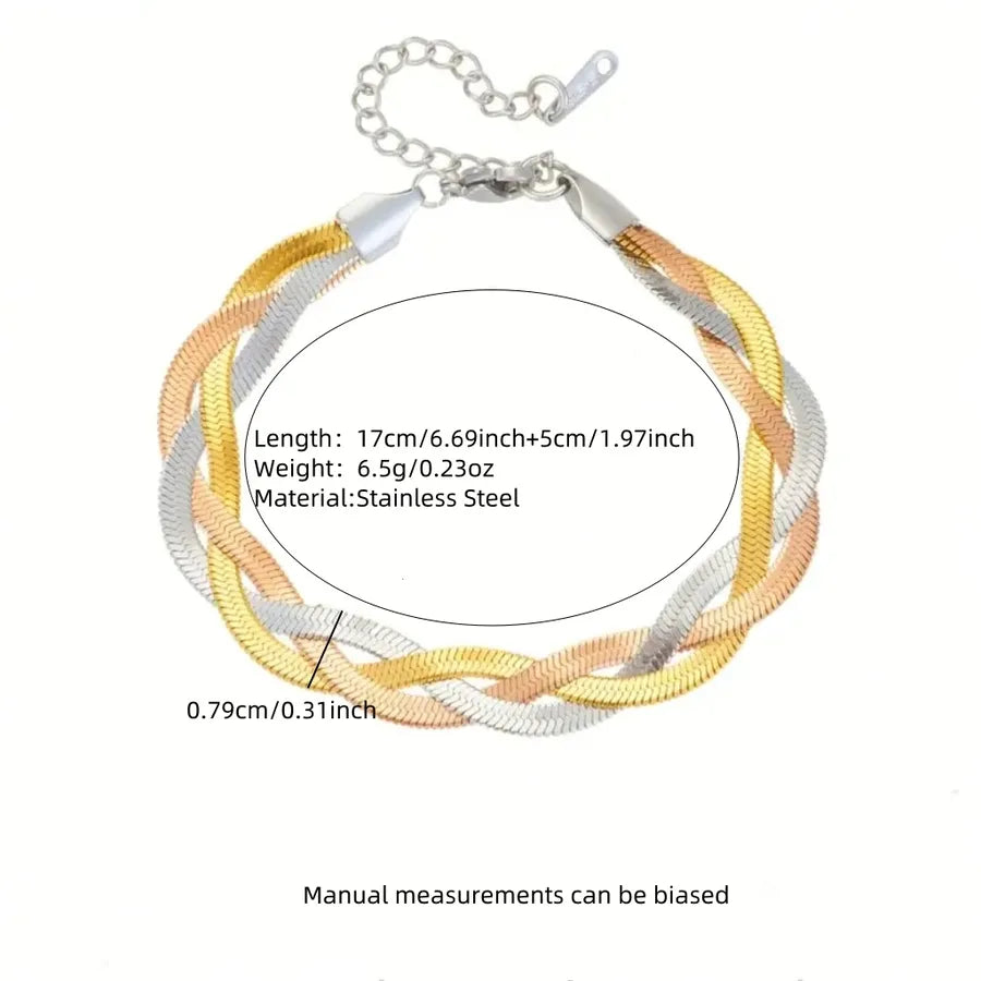 Elegant Woven Chain Bracelet for Women