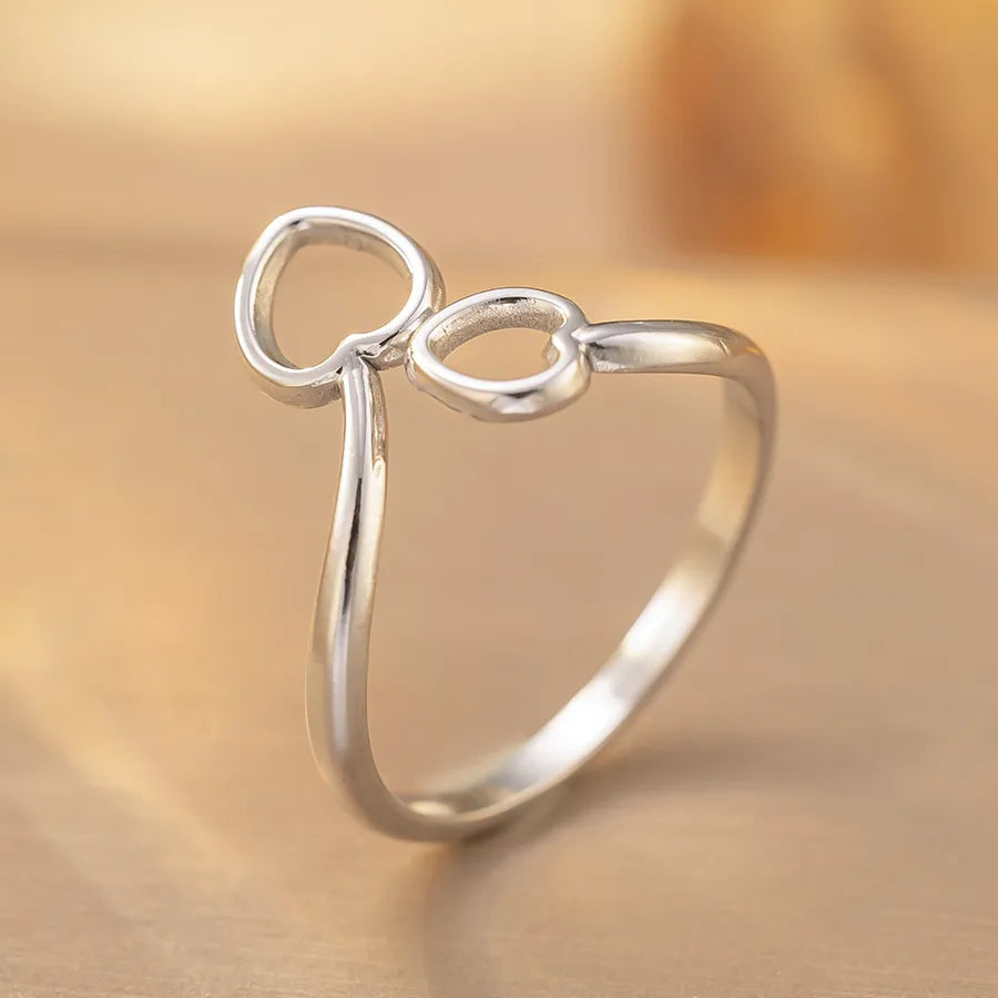 18K Gold Titanium Steel Geometric Open Ring K288 Steel Color Ring Open