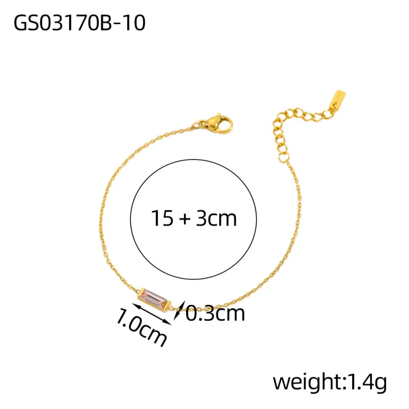 18K Gold Plated Geometric Titanium Necklace One Size GS03170B-10 9*9*1