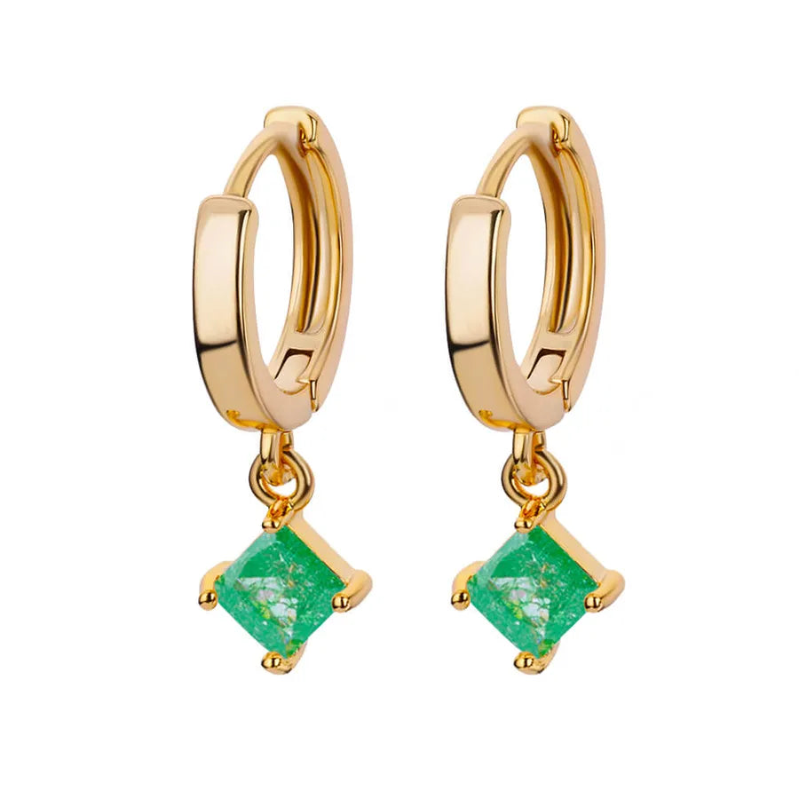 Elegant Geometric Flower Stud Earrings E3604G-1