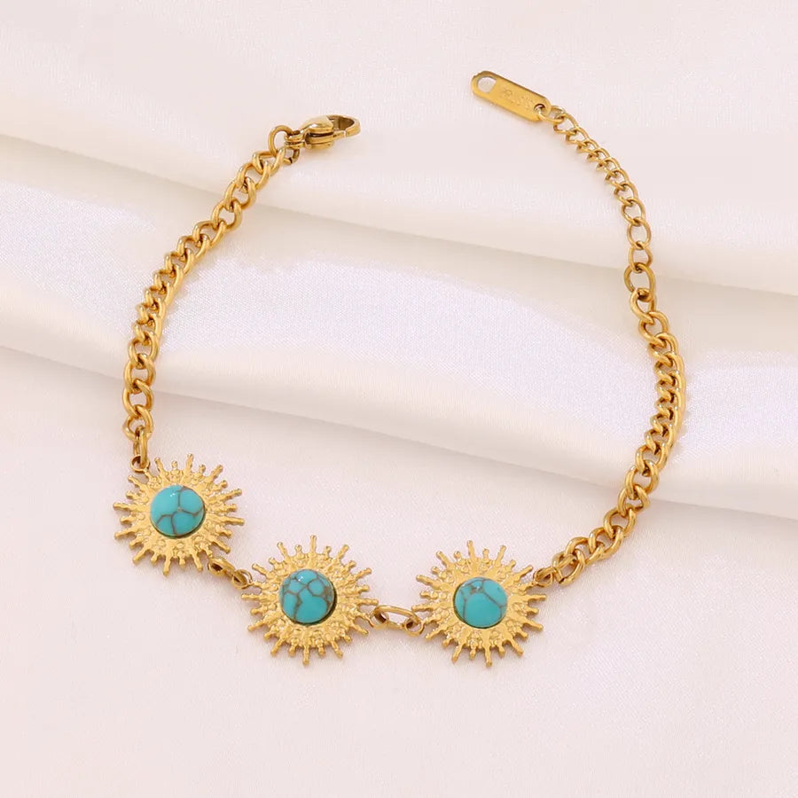 Blue Lapis Lazuli Stainless Steel Bracelet