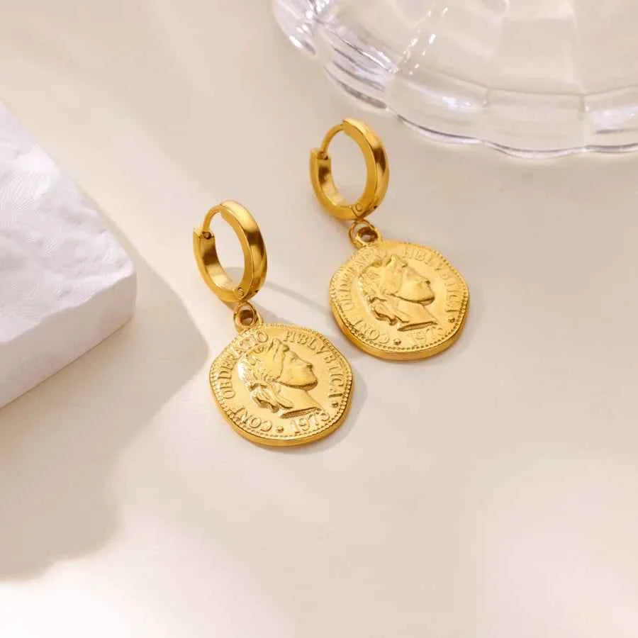 3-Piece Gold Coin Jewelry Set