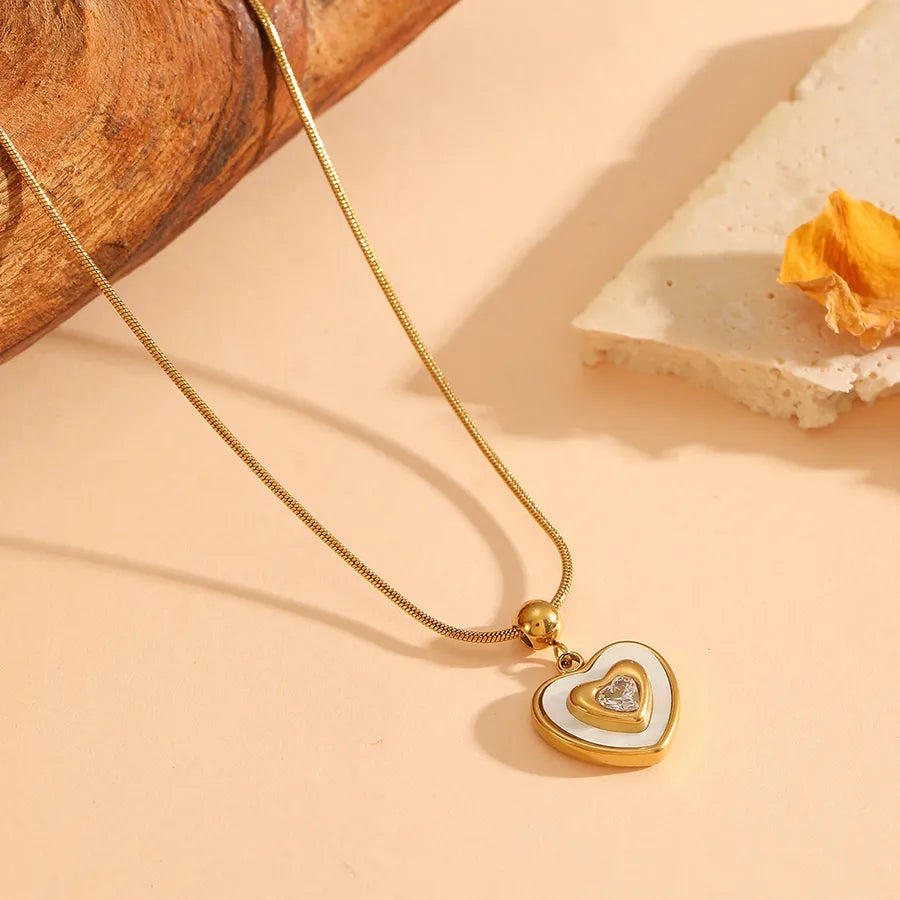 18K Gold Plated Heart Pendant Necklace