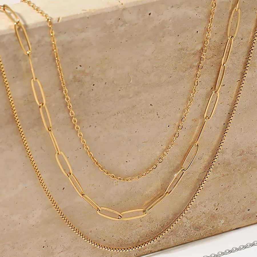 Minimalist Gold-Plated Stainless Steel Necklace