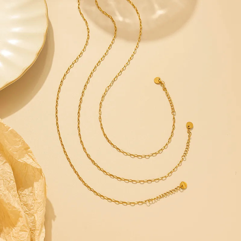 Gold Stainless Steel Chain Necklace