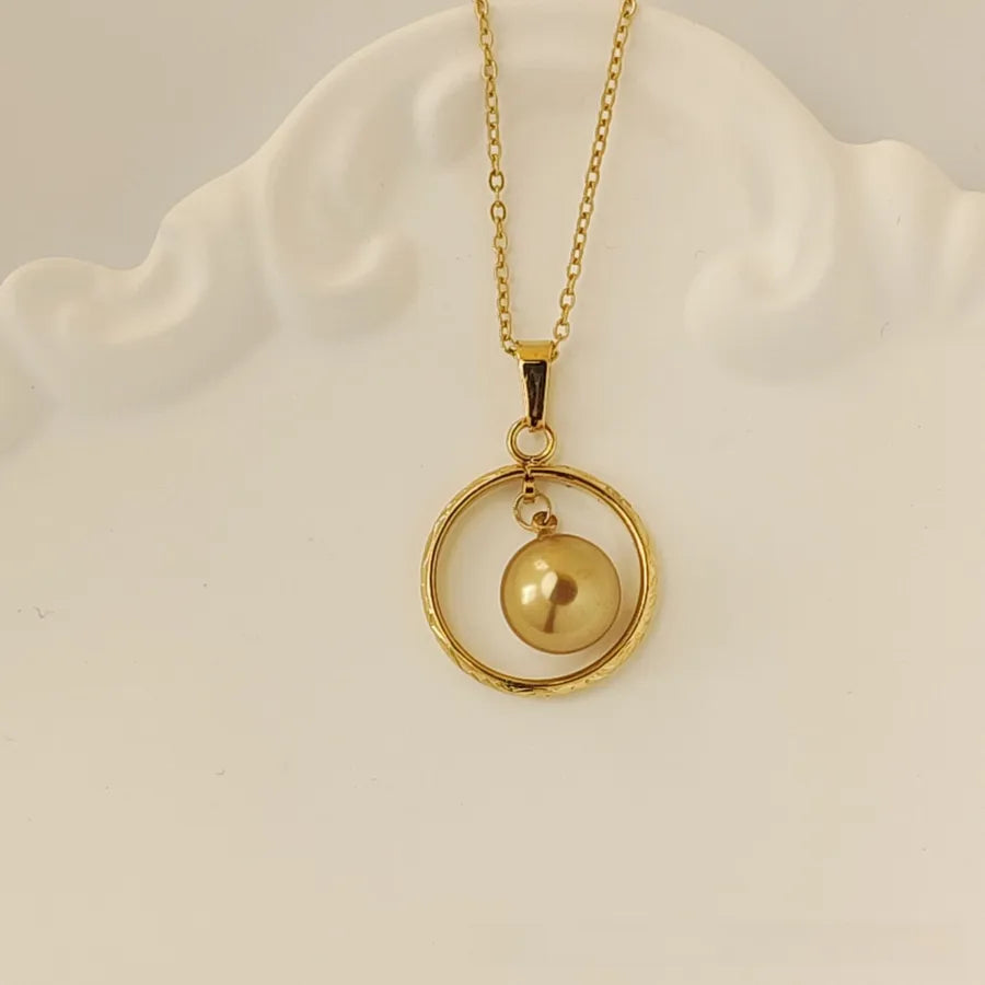 Titanium Steel Moon Pendant Necklace for Women Phoenix Tail 1 18k