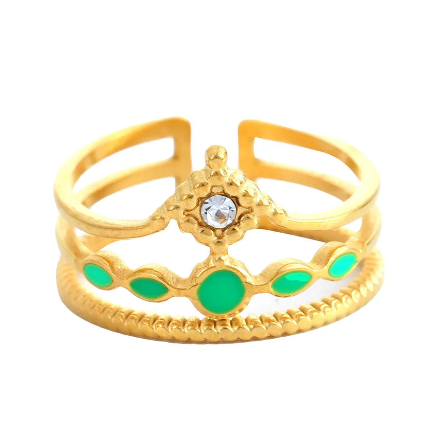 Adjustable Gold Crown Ring in Stainless Steel