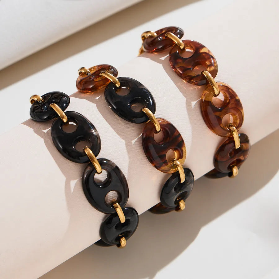 18K Gold Plated Geometric Stainless Steel Bracelet