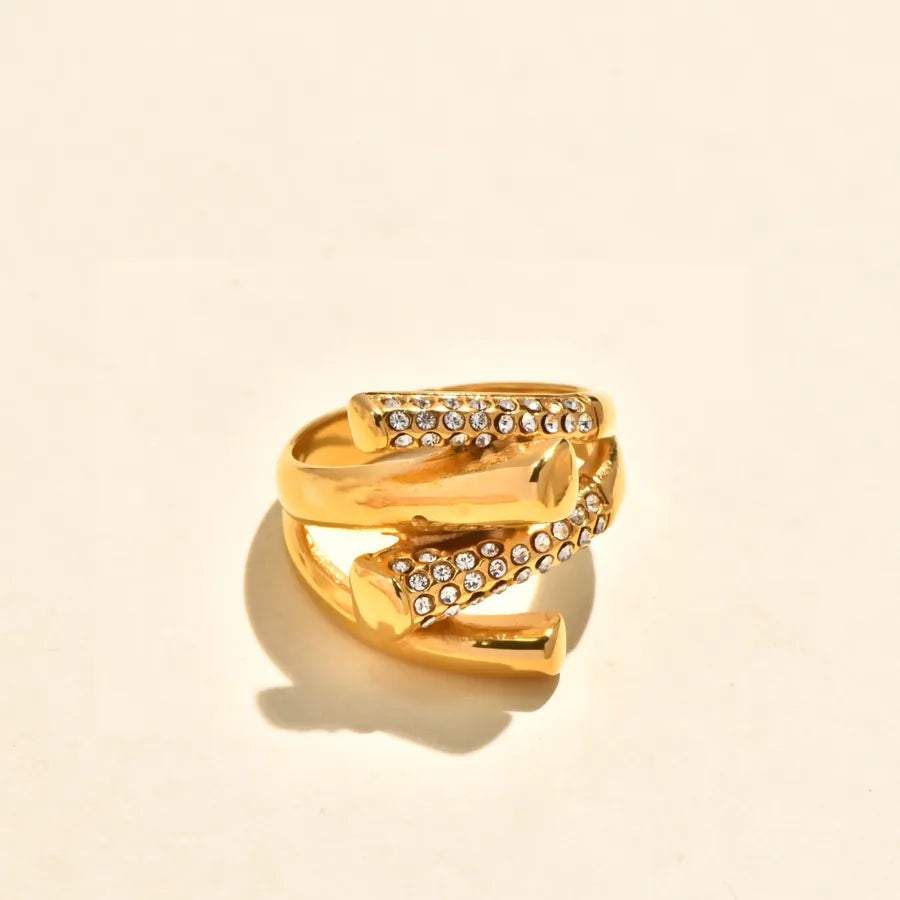 Gold Plated Boho Daisy Geometric Ring 5773001