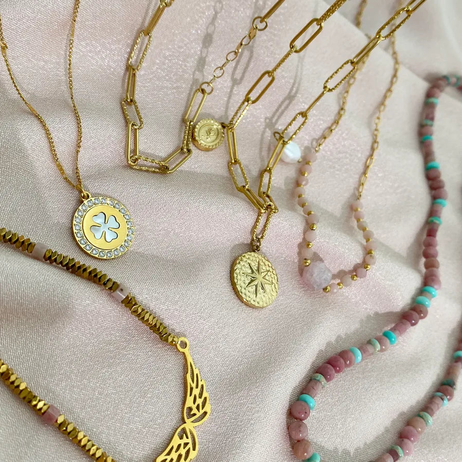 Handmade Natural Stone Layered Necklace