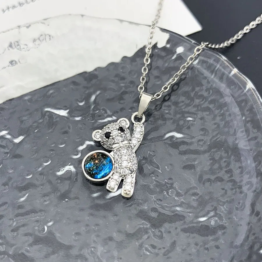 Blue Sky Star Pendant Necklace – Gold Plated XL1378 Little Bear Planet Necklace Silver