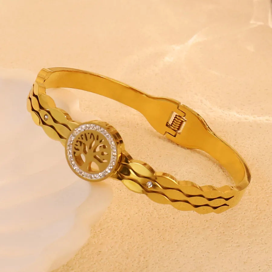 18K Gold Plated Star & Snake Stainless Steel Bracelet