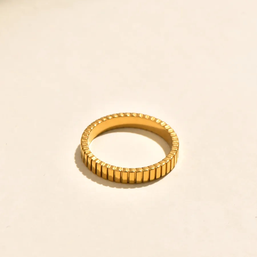 Gold Plated Zircon Heart Double Ring Chain