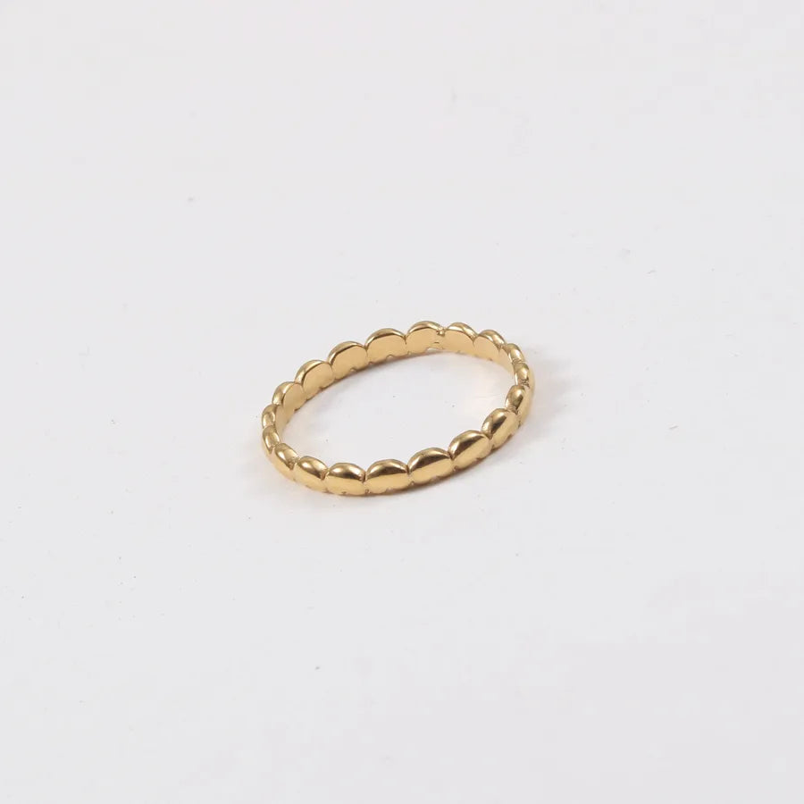 18K Gold Plated Geometric Titanium Steel Ring