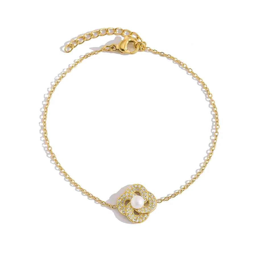 French Pearl Ring & Petal Bracelet Set