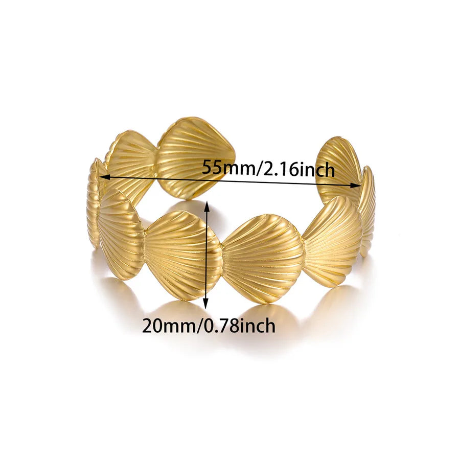 Women's Stainless Steel Open Bangle Bracelet B1950G