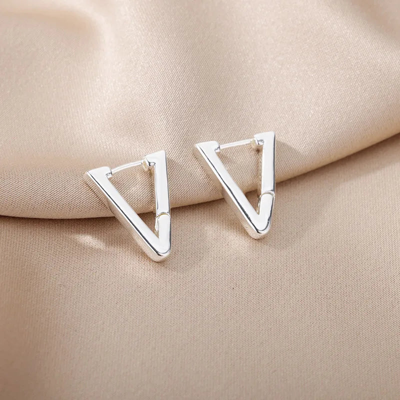 Elegant Geometric Flower Stud Earrings E2310S-4