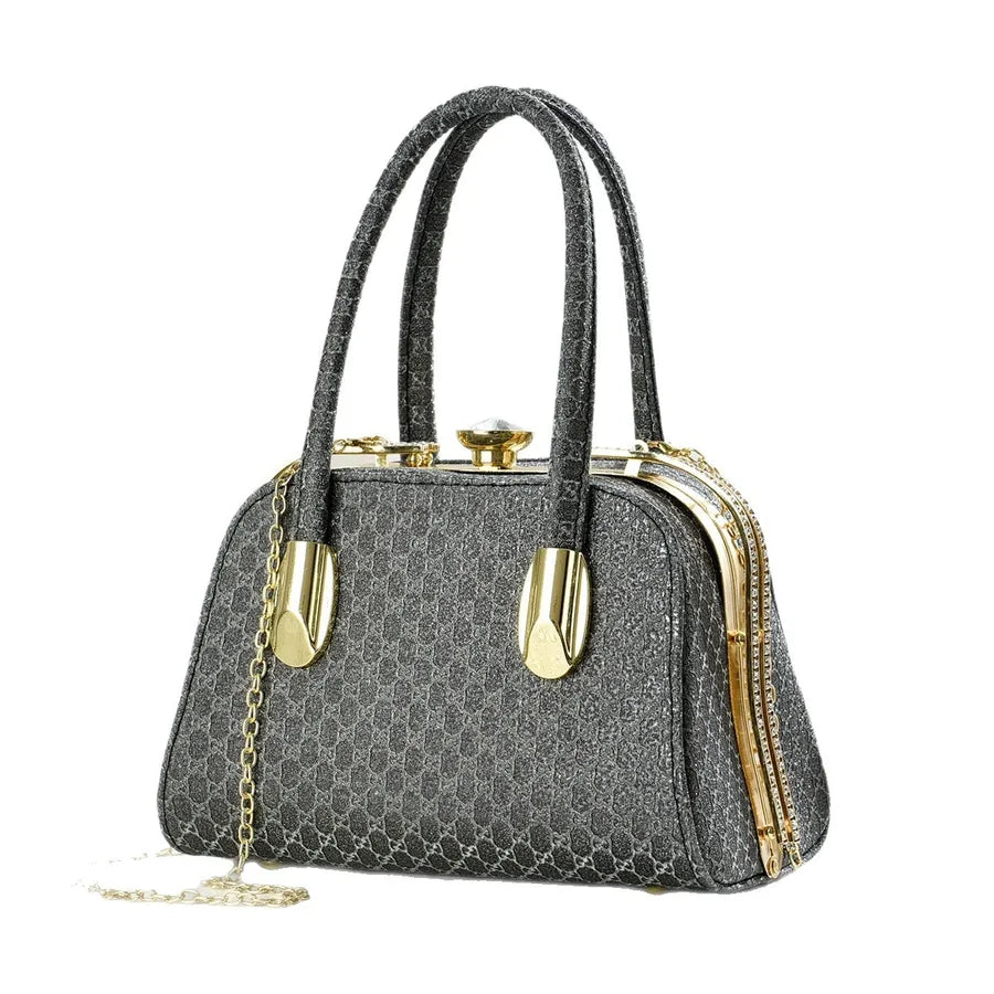 Diamond Pattern PU Evening Bag